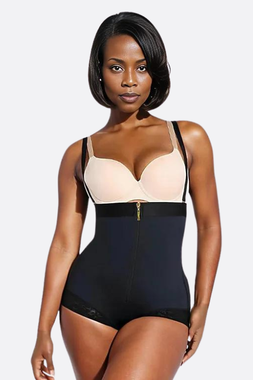 CurveControl® | High Waisted Suspender Panties