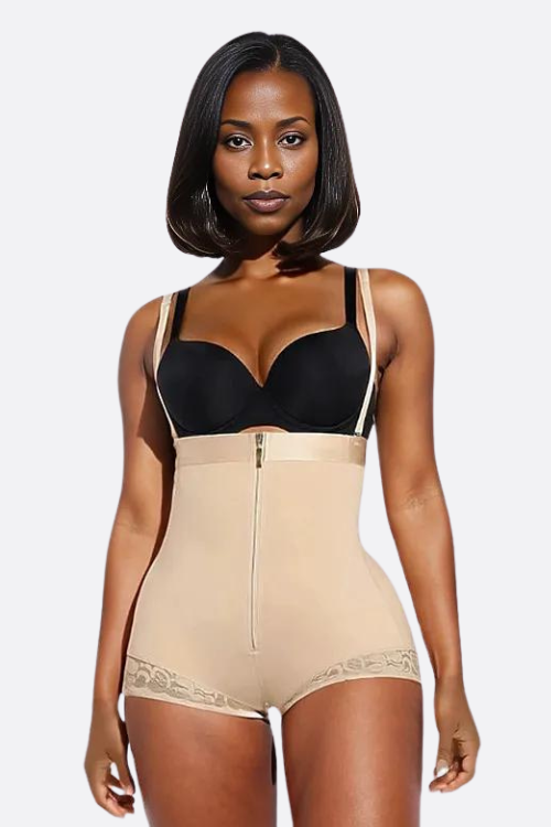 CurveControl® | High Waisted Suspender Panties